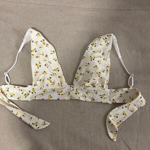 Floral Tie-Back Bikini Top